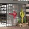 Gift Outdoor Yard Lawn Statue Metal Bird Pink&Red Flamingo Garden Sculpture